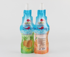 Изготовленная на заказ напечатанная бутылка напитка сумки Doypack сформировала стойку алюминиевой фольги сопла вверх по мешку Spout