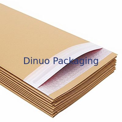 Express Shipping Kraft Bubble Mailers with Self-sealing Closure and Poly Bubble Inside Material