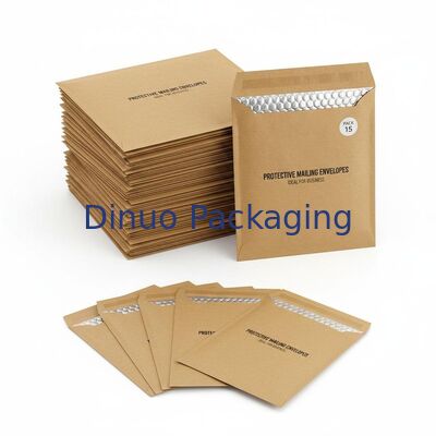 От 60 до 180 грамм Kraft Bubble Mailers Poly Bubble Inside Material Pack из 15 защитных почтовых конвертов идеально подходит для бизнеса