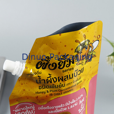 Изготовленная на заказ Biodegradable пластиковая сумка мешка фруктового сока соломы мешка Spout алюминиевой фольги