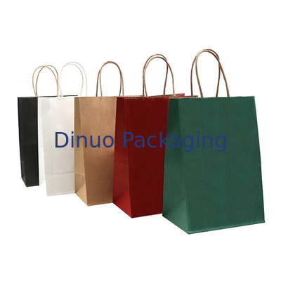 Бумажный мешок подарка покупок чая молока печенья сумки Tote Kraft бумажный на вынос печь