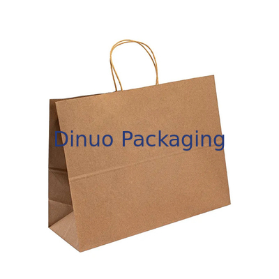 Бумажный мешок подарка покупок чая молока печенья сумки Tote Kraft бумажный на вынос печь