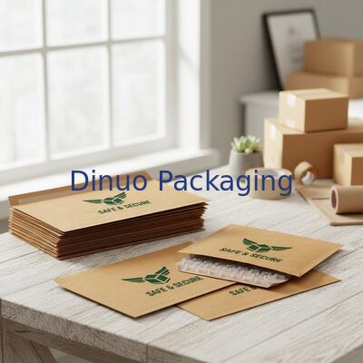 Настраиваемый логотип Kraft Cushion Bubble Mailers Express Shipping Покрытые конверты для безопасной упаковки и рассылки